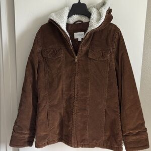 Brown Corduroy Jacket with Sherpa Lining